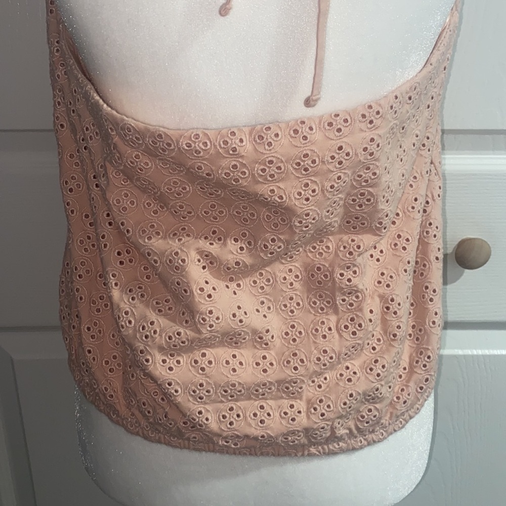 Express Ruffle Halter Top Peach - Picture 8 of 11